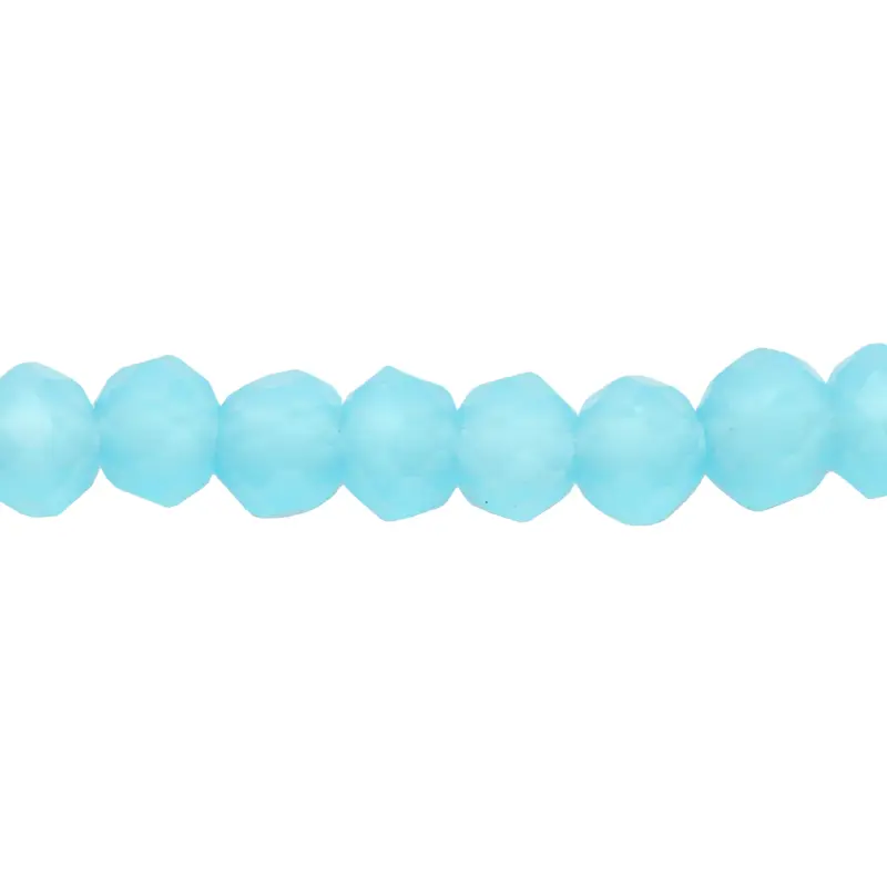 Murano rondela facetada 2mm turquesa 62 x 140 unds