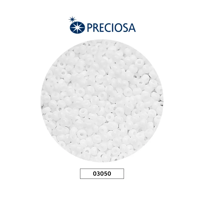 Mostacilla checa preciosa 8/0 3mm 03050 blanco x 500g