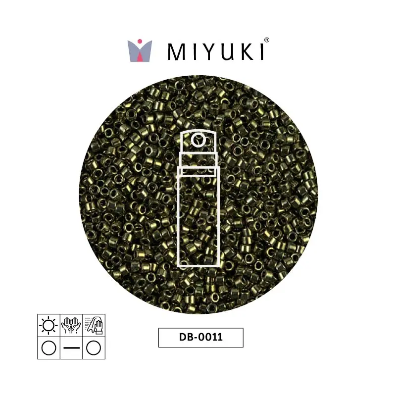 Miyuki delica 11/0 DB0011 metalizado verde x 10g