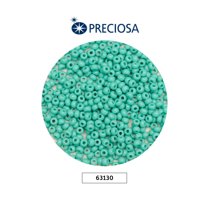 Mostacilla checa preciosa 8/0 3mm 63130 verde turqueza x 500g