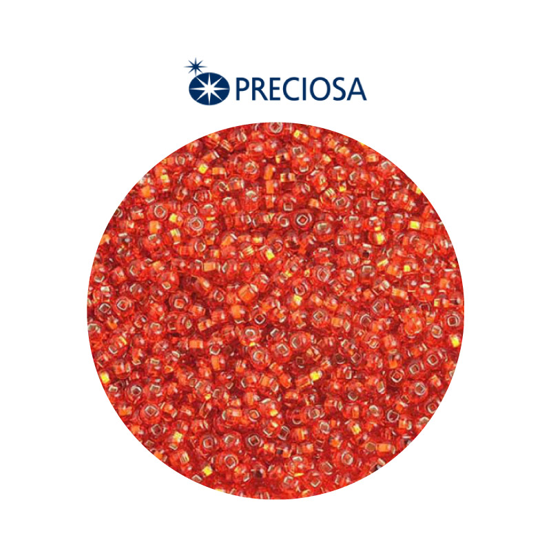 Mostacilla checa preciosa 10/0 2mm 97030 naranja brillante x 500g