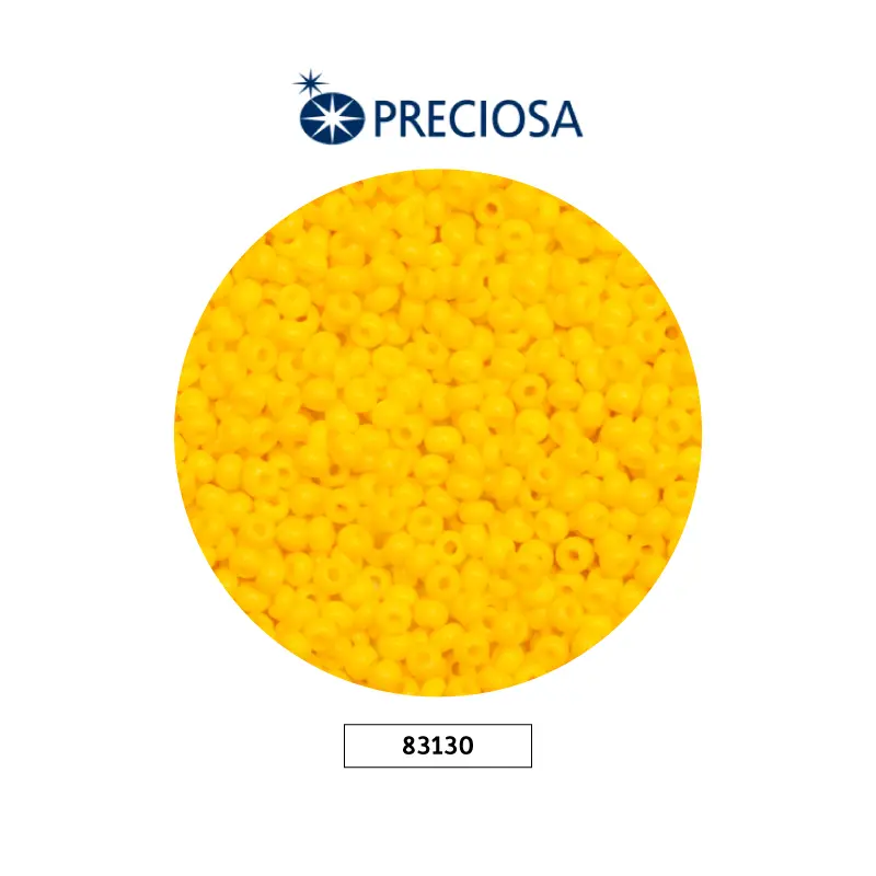 Mostacilla checa preciosa 8/0 3mm 83130 amarillo x 500g