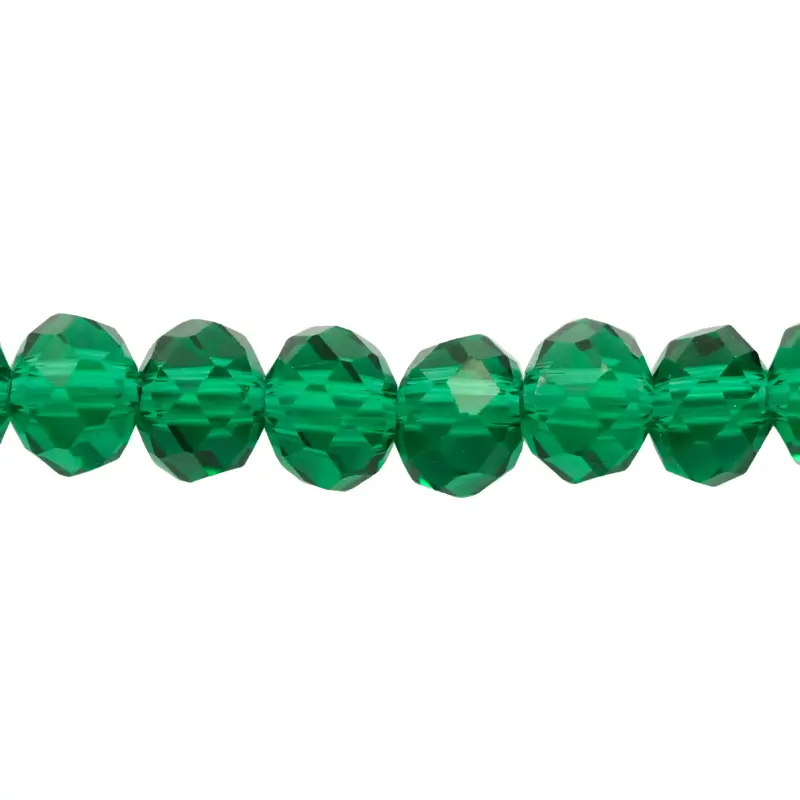 Murano rondela facetada 6mm emerald 7AB x 94unds