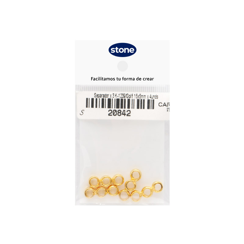 Separador x 3 K-1239/rodio 15x5mm x 4unds