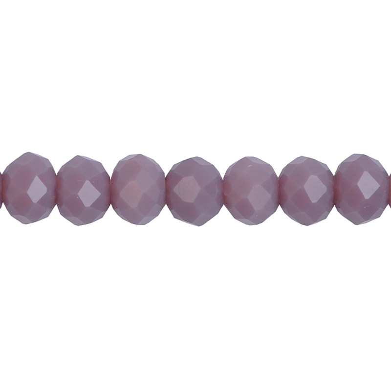 Murano rondela facetada 6mm morado mate 98 x 82unds