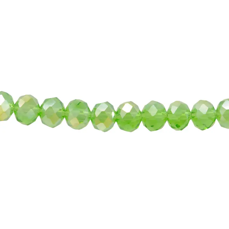 Murano rondela 8mm peridot A18 x 85unds