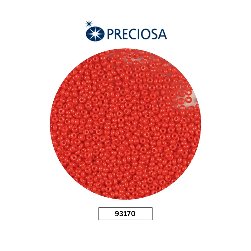 Mostacilla checa preciosa 8/0 3mm 93170 rojo x 500g