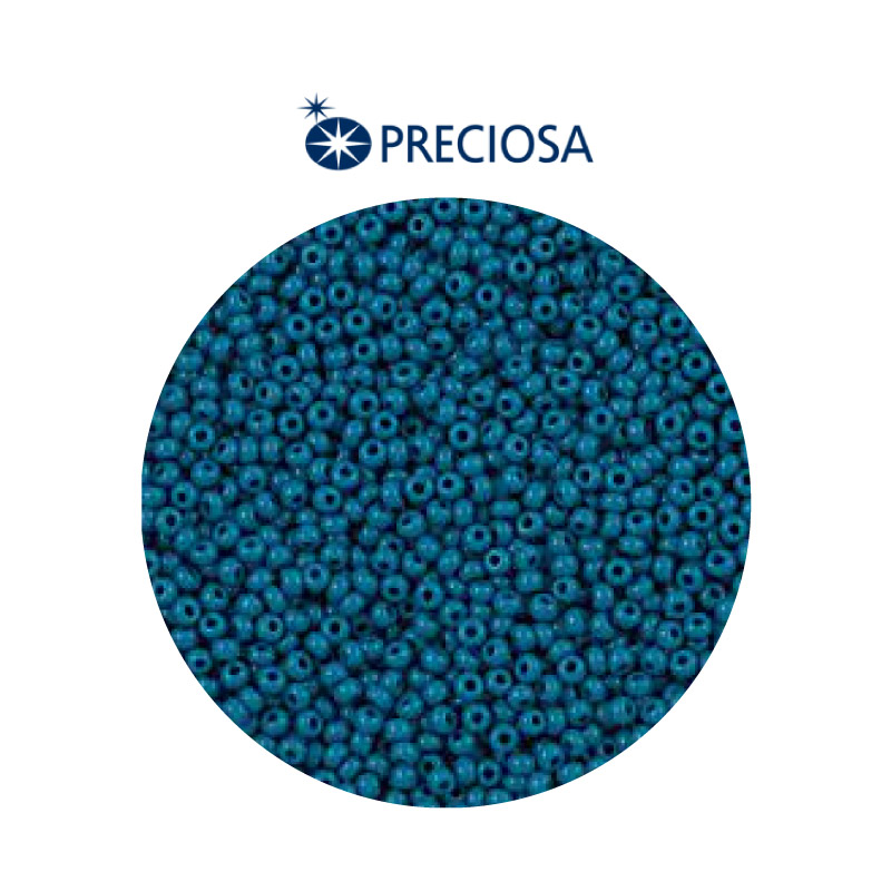 Mostacilla checa preciosa 10/0 2mm 33220 azul petroleo x 500g