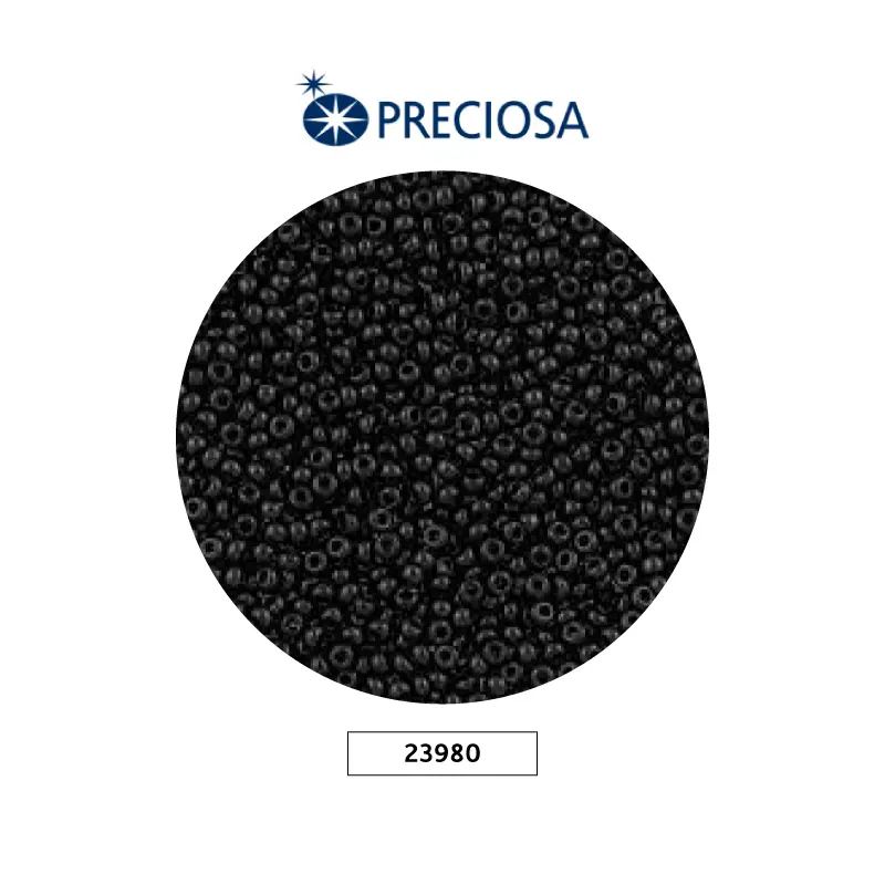 Mostacilla checa preciosa 8/0 3mm 23980 negro x 500g