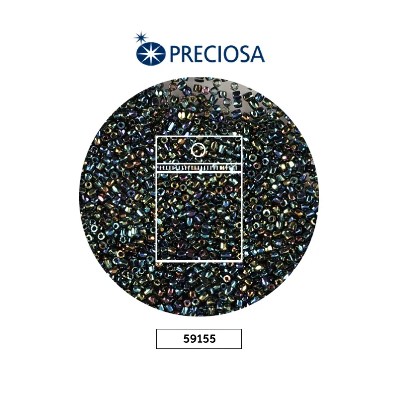 Mostacilla checa preciosa 10/0 2mm 59155 vitrail medium x 50g