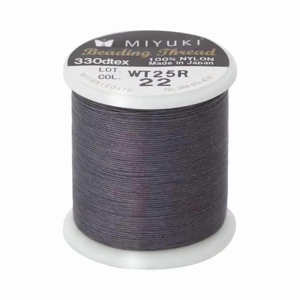 Hilo miyuki K4570 #22 charcoal x 50m