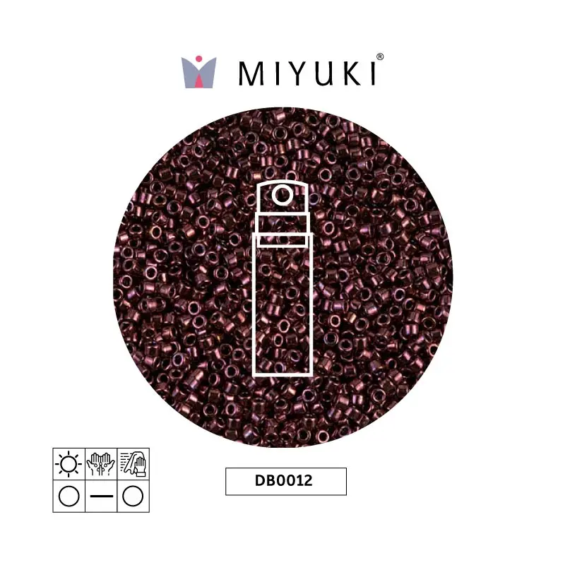 Miyuki delica 11/0 DB0012 raspberry metalizado x 10g