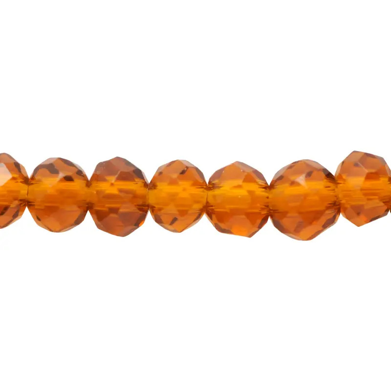 Murano rondela facetada 2mm cafe 19 x 140unds