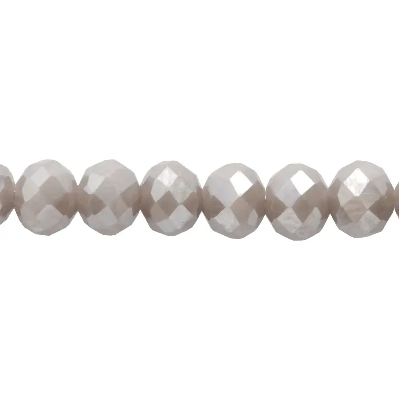 Murano rondela facetada 3mm gris mate 56AB x 110unds