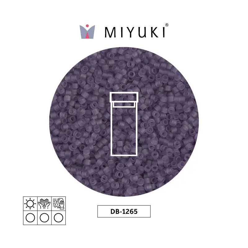Miyuki delica 11/0 DB1265 mate transparente claro amethyst x 3g