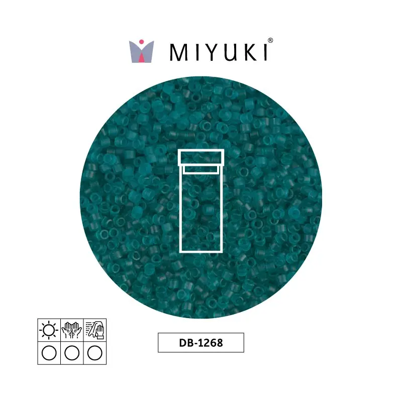Miyuki delica 11/0 DB1268 mate transparente caribbean azul verdoso verde x 3g