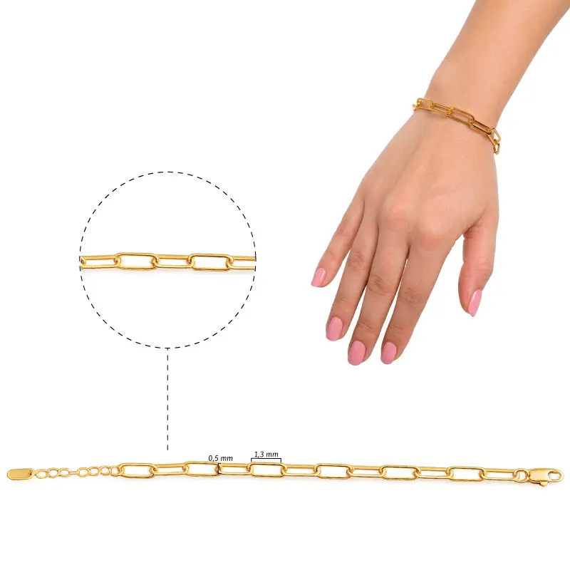 Pulsera eslabon alargado golfi x und