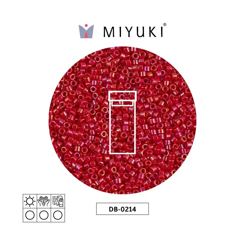 Miyuki delica 11/0 DB0214 rojo lusterr opaco x 3g