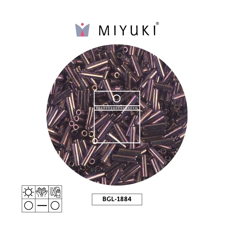 Miyuki bugle 6mm BGL1884 violet gold luster x 25g