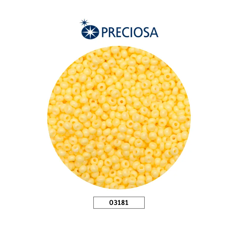 Mostacilla checa preciosa 10/0 2mm 03181 amarillo pastel x 500g