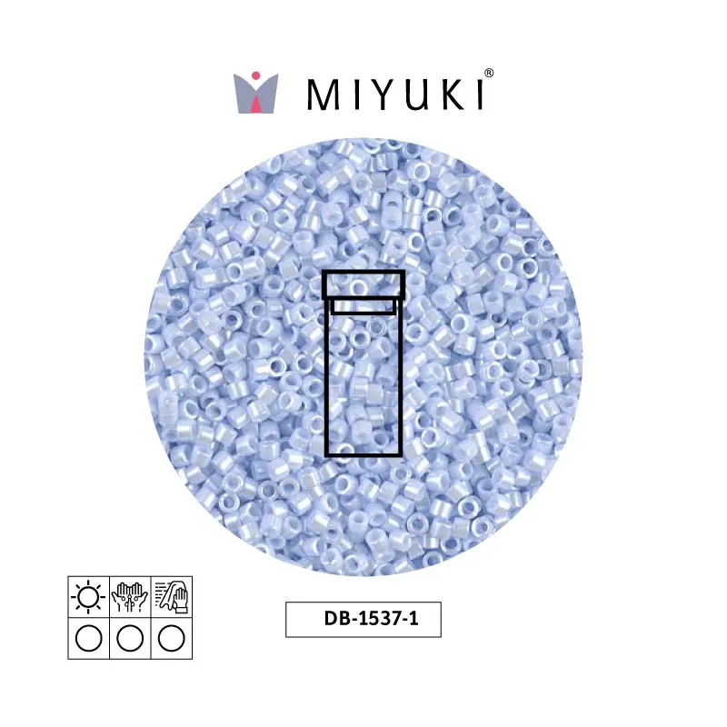 Miyuki delica 11/0 DB1537-1 claro cielo azul Ceylon perlado x 3g