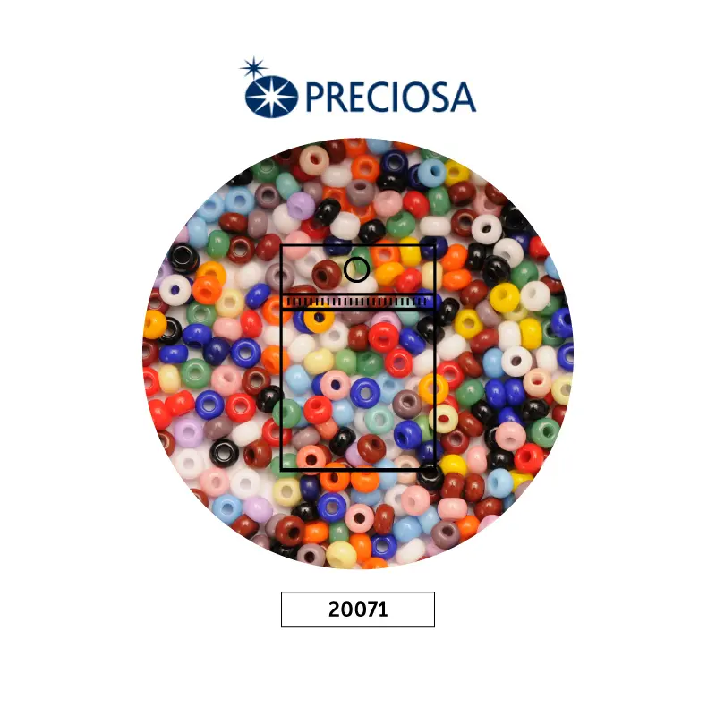 Mostacilla checa preciosa 10/0 2mm 00001 tuti fruti x 50g