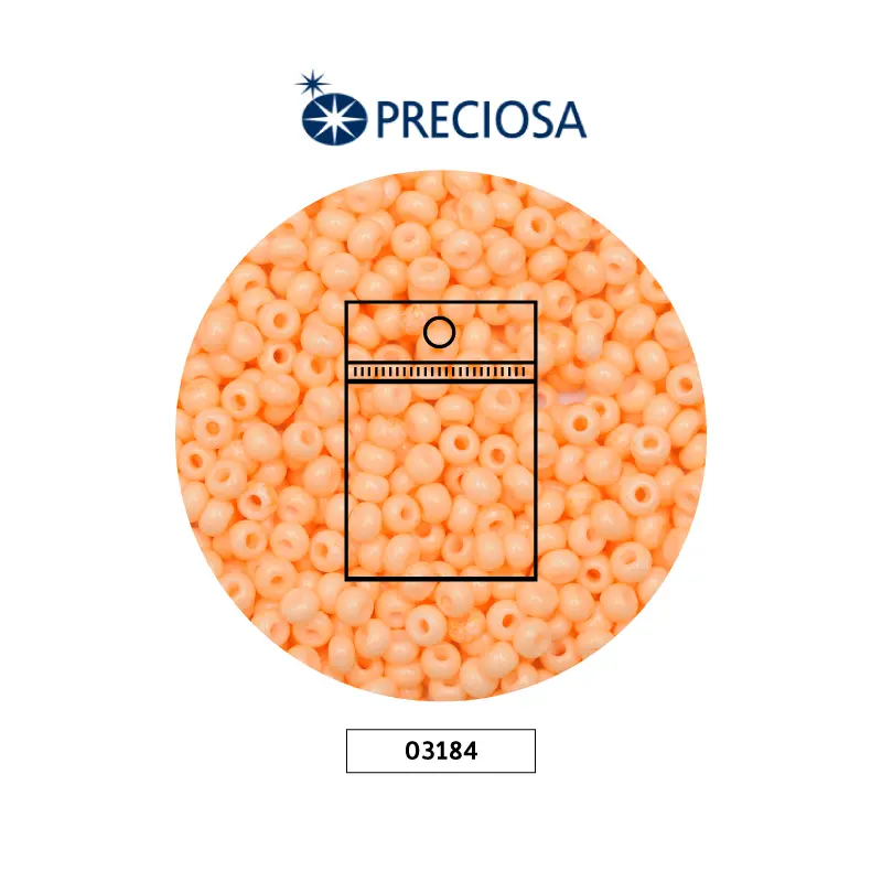 Mostacilla checa preciosa 8/0 3mm 03184 OP light peach x 50 gr