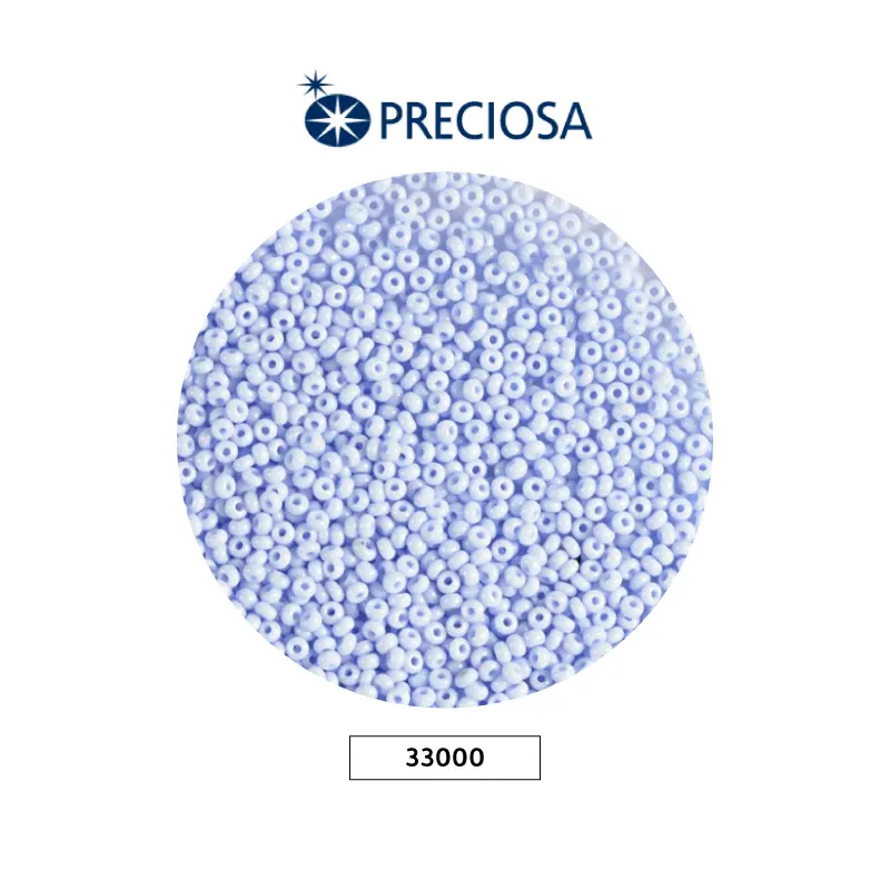 Mostacilla checa preciosa 10/0 2mm 33000 OP azul claro x 500g