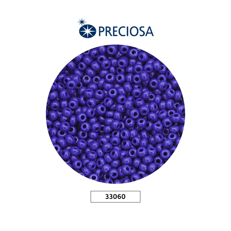 Mostacilla checa preciosa 10/0 2mm 33060 OP azul rey x 500g