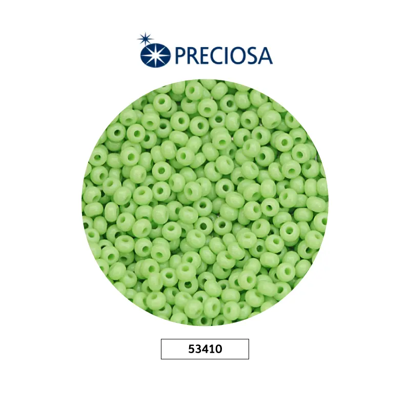Mostacilla checa preciosa 10/0 2mm 53410 OP verde viche x 500g