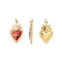Dije esmaltado rojo sagrado corazon 16x27mm/Golfi x und
