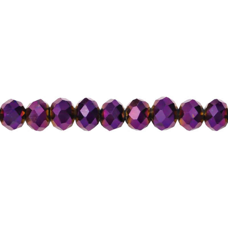Murano rondela facetada 3mm vitrail light 135 x aprox120unds