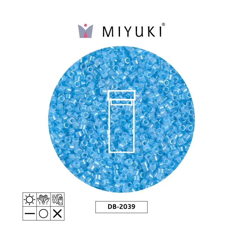 Miyuki delica 11/0 DB2039 neon ocean azul x 3g