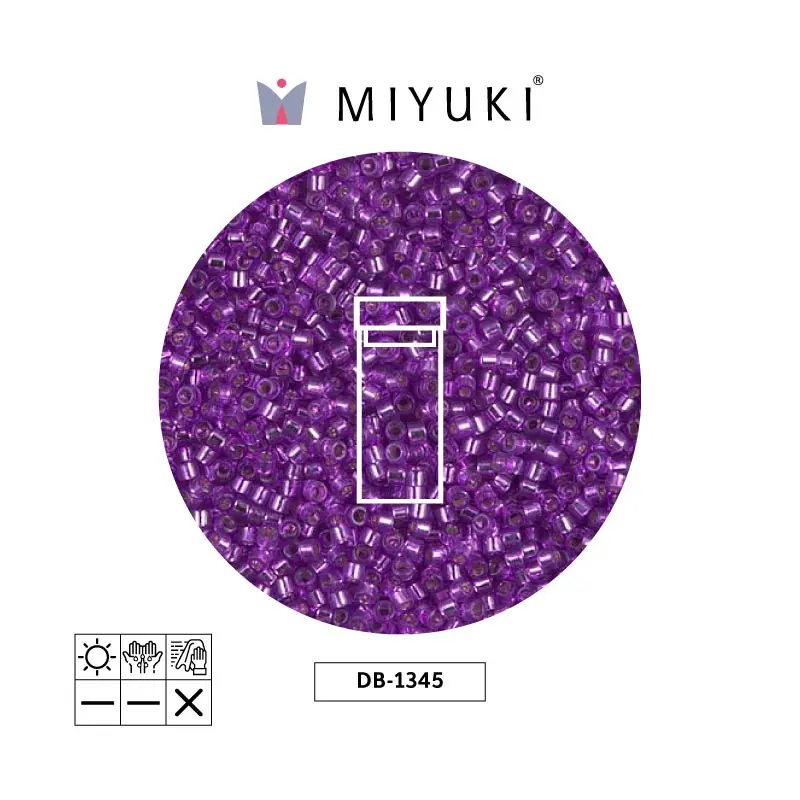Miyuki delica 11/0 DB1345 plateado forrado bright morado x 3gr