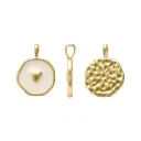 Dije esmaltado blanco corazon 14x18mm/Golfi x und