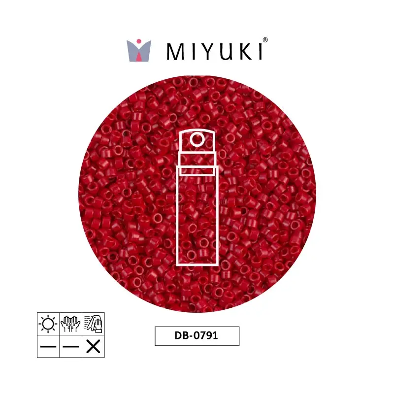 Miyuki delica 11/0 DB0791 opaco rojo x 10gr