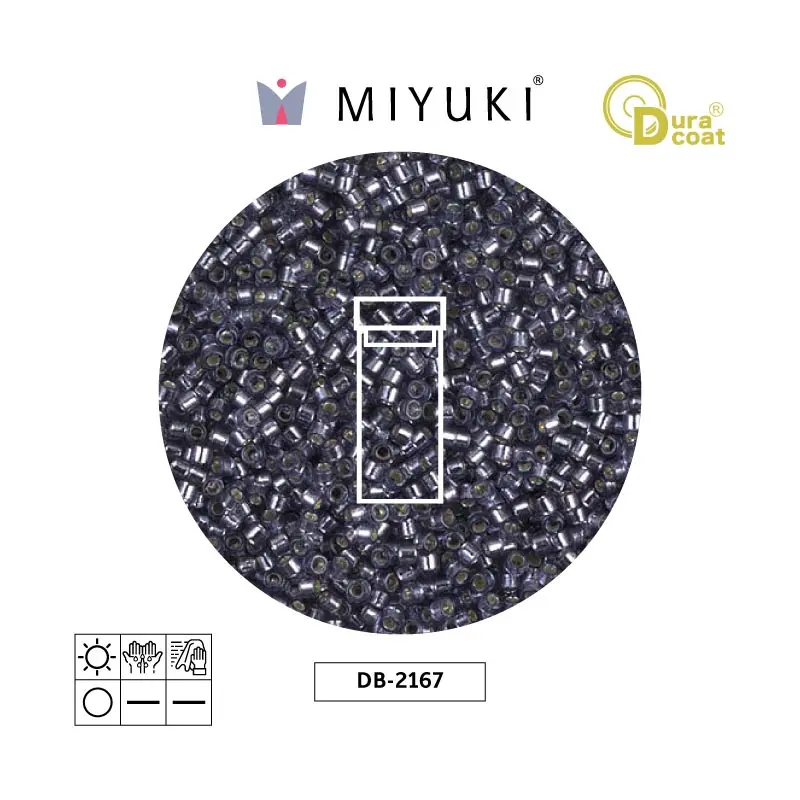 Miyuki delica 11/0 DB2167 duraco silver blue x 3gr
