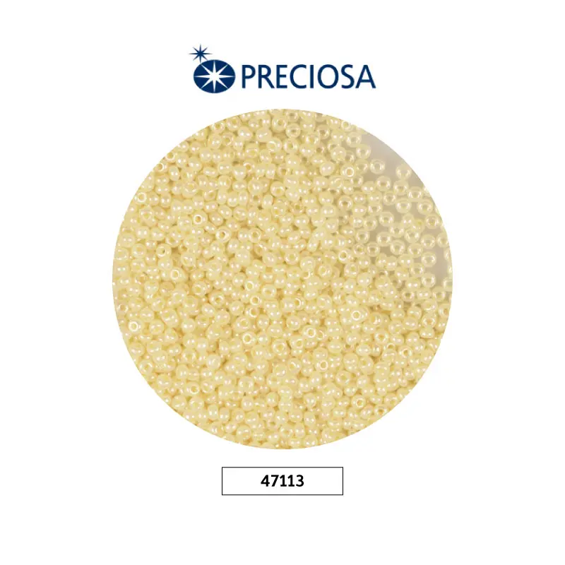 Mostacilla checa preciosa 8/0 3mm 47113 beige claro perlado x 500g