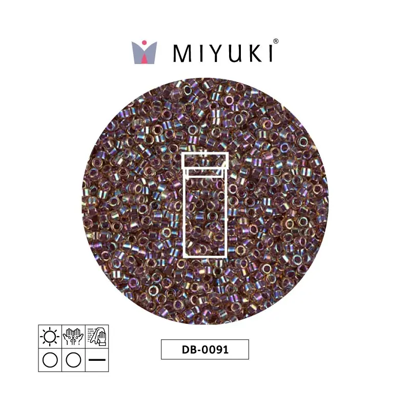 Miyuki delica 11/0 DB0091 rojo forrado claro AB x 3g