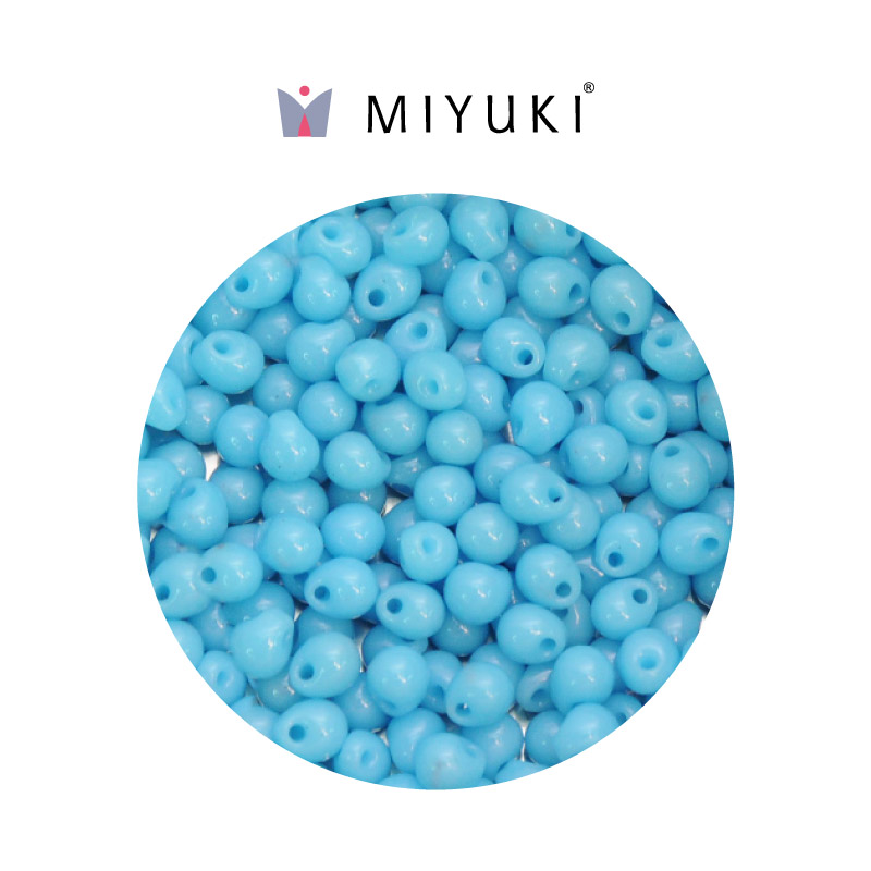 Miyuki drop beads 3.4mm DP0413 opaco turquoi azul x 500g