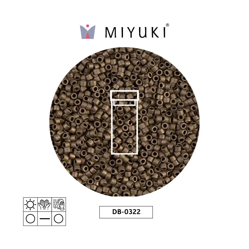 Miyuki delica 11/0 DB0322 mate metalizado oscuro bronce x 3g