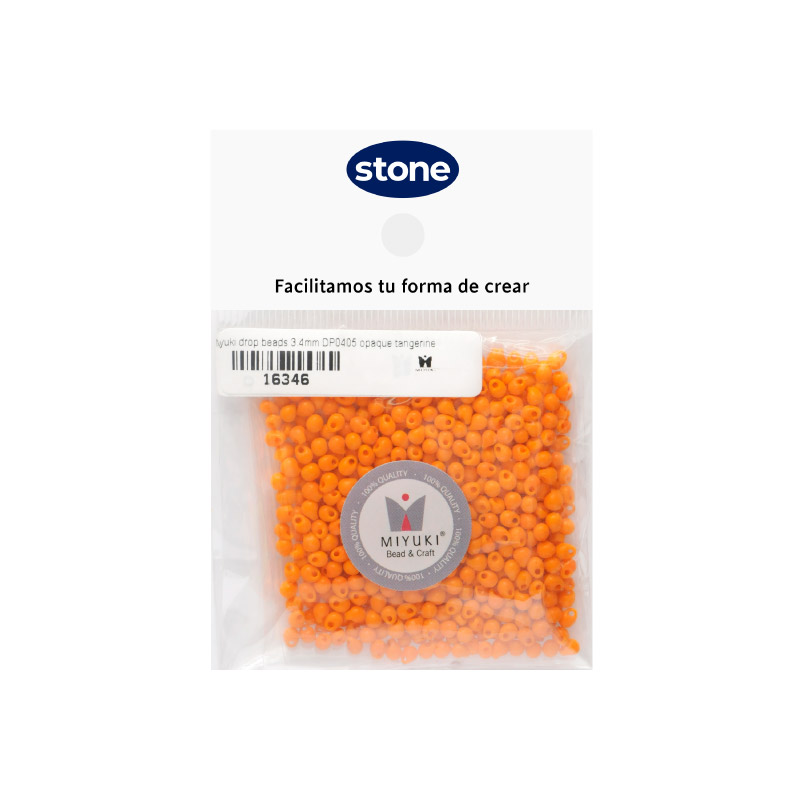 Miyuki drop beads 3.4mm DP0405 opaco tangerine x 25g