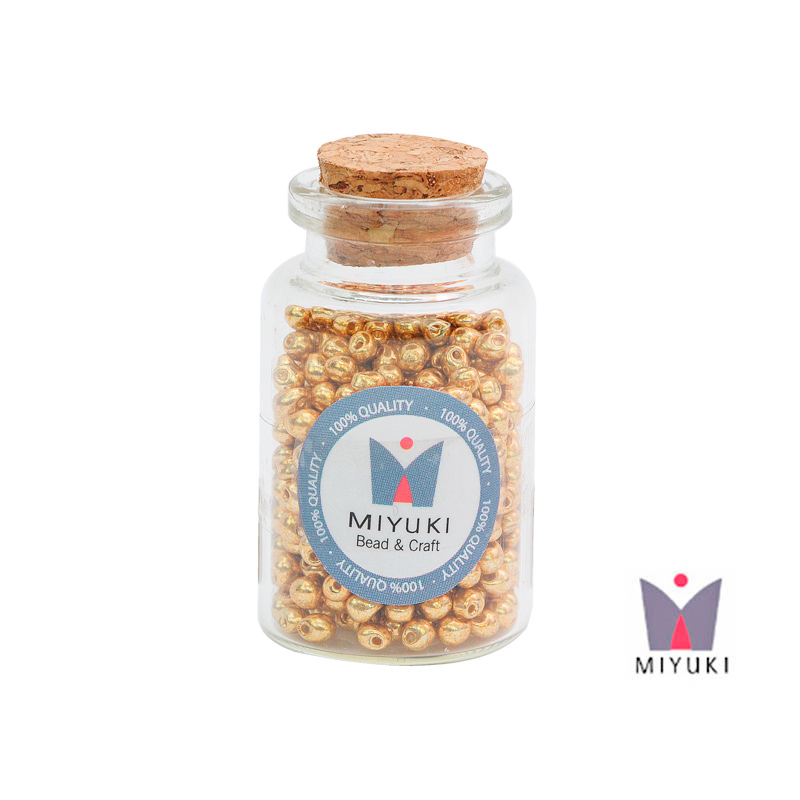 Miyuki drop beads 3.4mm DP1053 metalizado coated x 25g