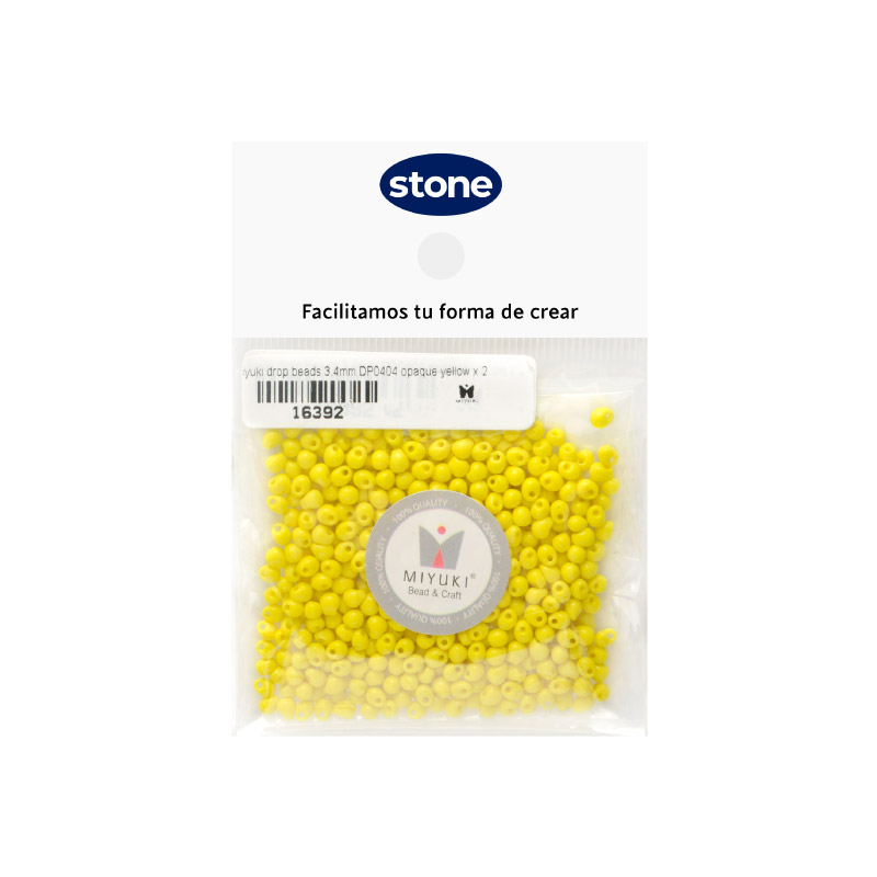 Miyuki drop beads 3.4mm DP0404 opaco amarillo x 25g