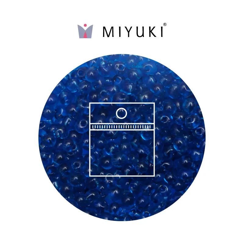 Miyuki drop beads 3.4mm DP0149 transp. aqua x 25g