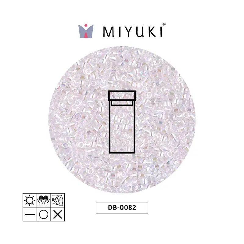 Miyuki delica 11/0 DB0082 transparent pale pink AB x 3g