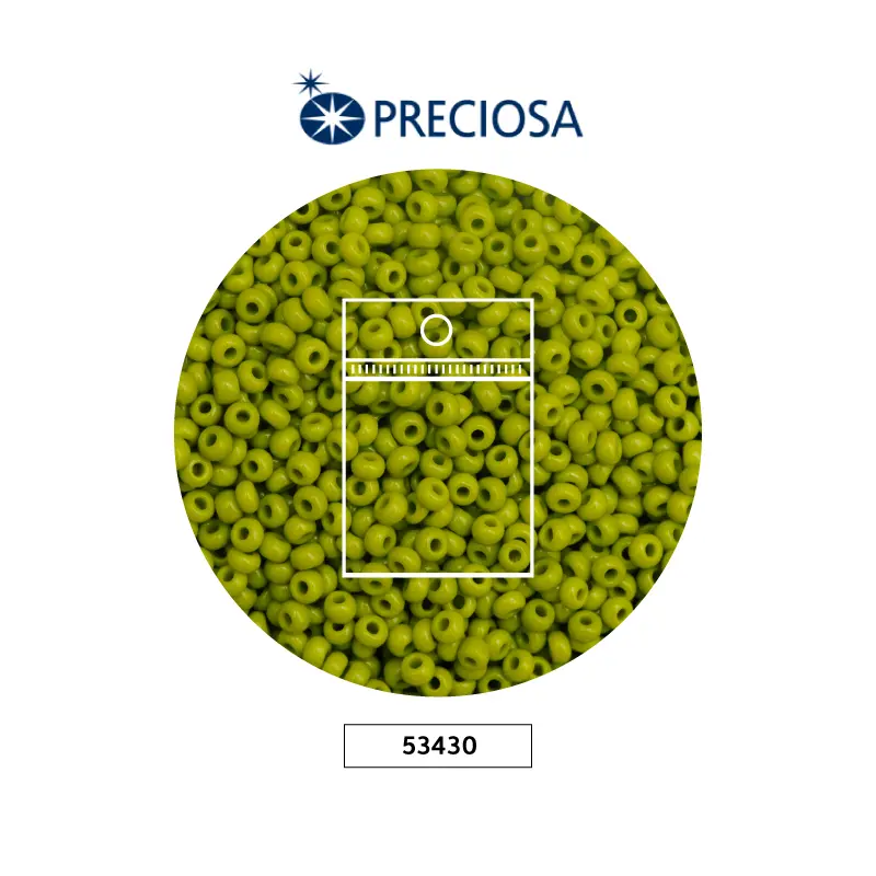 Mostacilla checa preciosa 10/0 2mm 53430 OP olivine x 50g