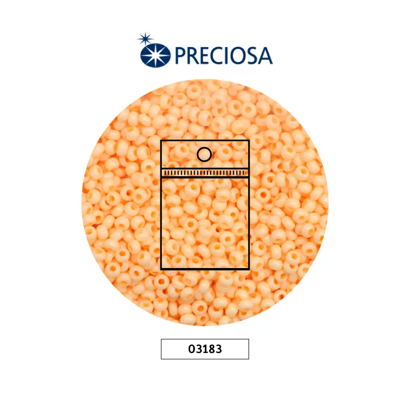 Mostacilla checa preciosa 10/0 2mm 03183 OP curuba pastel x 50g