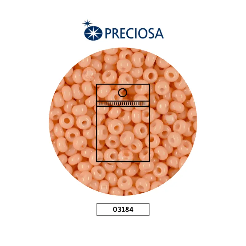 Mostacilla checa preciosa 2mm 03184 curuba fuerte x 50g