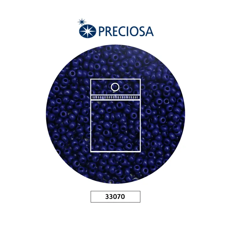 Mostacilla checa preciosa 10/0 2mm 33070 OP azul oscuro x 50g